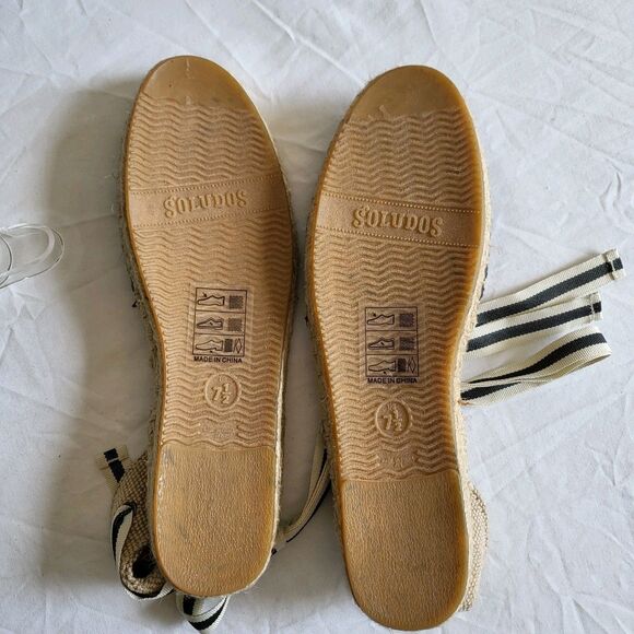 Soludos Black and Cream Espadrilles - Picture 5 of 7